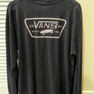 Vans mens Large black longsleeve T-shirt. Good condition